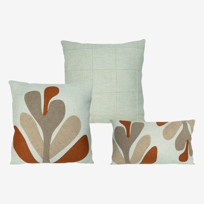 22953 - 2559  - Trio Promocional Italva - Marfim | Terracota Capa (sem enchimento)